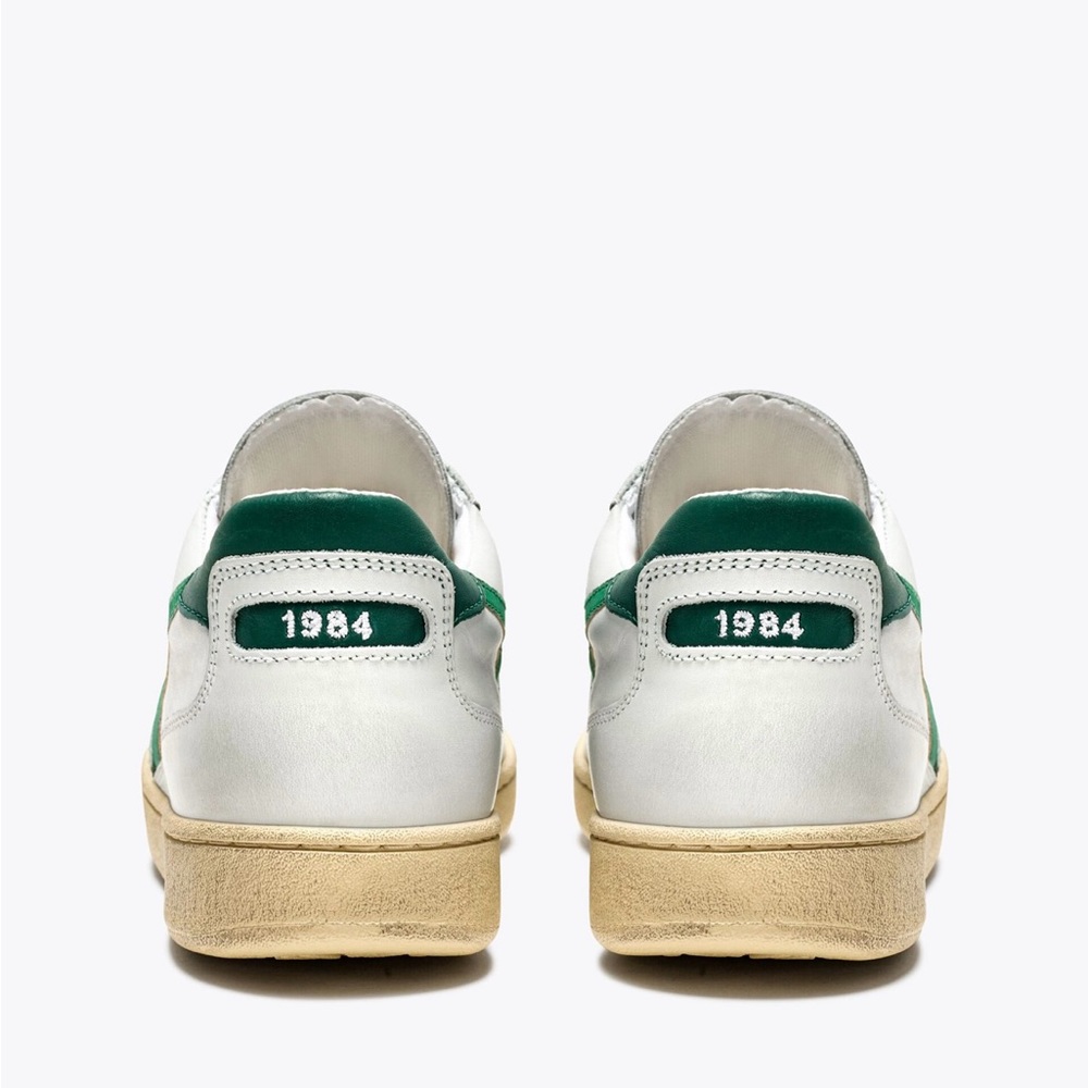 NWOB Diadora Heritage “ MI Basket Lo Used” in White and Verdant Green, Size 7 - Picture 5 of 14